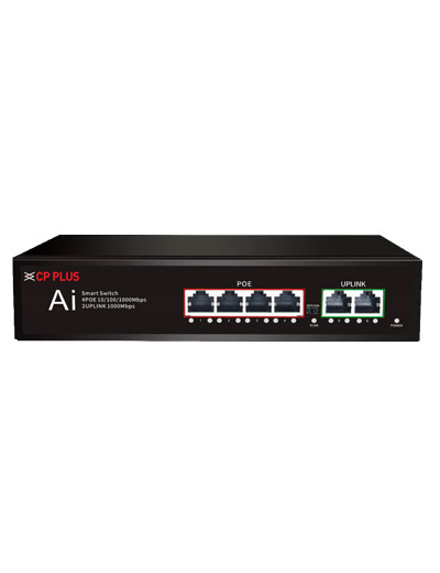 CP Plus 10-100-1000 PoE Switch - CP Plus Gigabit PoE Switch for High-Speed IP Networks